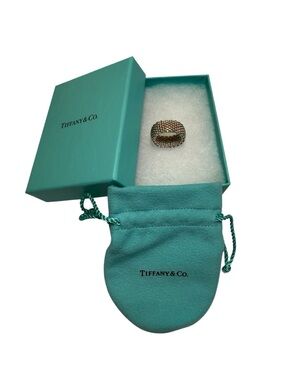 Tiffany & Co. Somerset Silver Woven Mesh Ring